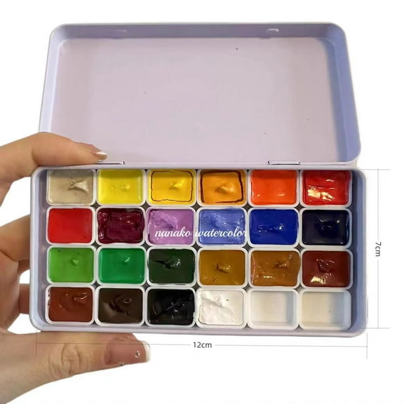 Daniel Smith Extra Fine Gouache Handmade 22 color 1ml iron box with color card