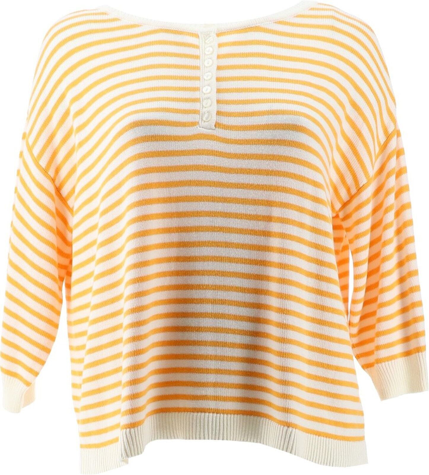 Candace Cameron Bure Boatneck 1/2 Placket Sweater Women's A473308 ...
