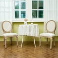 thumbnail image 3 of Bestco Upholstered Dining Chairs Set of 2 Wood Accent Chairs French Vintage Decor Beige, 3 of 9