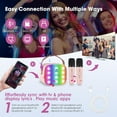 thumbnail image 5 of Karaoke Machine Wireless Microphone Toy, Karaoke Toys for Kids & Adults with 2 Microphones, Karaoke Player, Voice Changing Effects & LED Lights Boys Girls Birthday Party Christmas Toys Gifts, 5 of 7