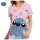 thumbnail image 3 of Lilo & Stitch Disney Summer Pocket Nuevas camisetas para mujer Camiseta de uniforme de enfermera de hospital Y2k Ropa de cuello en V Uniforme Cuello de bolsillo Y2k, 3 of 4