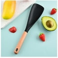 thumbnail image 6 of 2pcs Multifunctional Cooking Spoon with Wooden Handle, Safe for Nonstick Cookwares, Perfect for Mixing, Stirring and Scraping, Heat-Resistant and Easy-to-Clean Kitchen Utensil, 6 of 6
