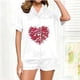 thumbnail image 2 of RKSTN Women's Valentines Pajama Sets Plus Size Notch Collar Button Down Valentine's Day Print Short Sleeve T Shirts Top and Shorts 2 Piece Set Womens Casual Lapel Shirt and Pjs Shorts Matching Set, 2 of 6