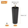 thumbnail image 2 of Piernas de Muebles Redondas de Plástico de 5.9 pulgadas, Juego de 4 Pies de Reemplazo para Sofá con Tornillos de Colgante M8, 2 of 6