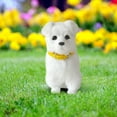 thumbnail image 4 of Simulation Pet Dog Tabletop Decor, Yellow Collar Sounding Dog Ornaments Furry Pet Toy for Home Office Decoration Collection Gift, 4 of 6