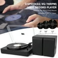 LP&No.1 Bluetooth Turntable HiFi System with Bookshelf Speakers, Retro
