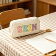 thumbnail image 4 of Under $1 Pencil Case, Letter Print Portable Large Capacity Stationery Bag, Versatile Pen Pouch for College Office by PALIFEUR, 4 of 5