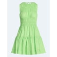 thumbnail image 6 of Free Assembly Women's and Women's Plus Smocked Cotton Drop Waist Mini Dress, Sizes XS-4X, 6 of 6