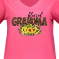 thumbnail image 3 of Inktastic Blessed Grandma Sunflowers and Leopard Print Women's Plus Size V-Neck T-Shirt, 3 of 4