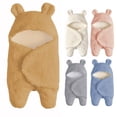 thumbnail image 1 of Manta para bebés Nunibum con forma de oso de peluche, de 0 a 6 meses, color marrón, 1 of 7