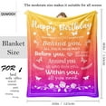 thumbnail image 2 of Birthday Gifts for Women/Men/Her/Him Blanket Yellow Orange&Purple 60"x50", Happy Birthday Decorations Women/Men Throw Blankets, Bday Gift for Women/Men Unique, Best Birthday Gift Ideas, 2 of 5