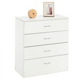 thumbnail image 4 of White 4 Drawer Dresser for Small Space, Wood Storage Cabinet for Living Room, Chest of Drawers with Metal Handle for Bedroom, 4 of 9