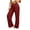 Red, variant on Liuinsasek Women's High Waist Straight Wide-Leg Pants Fashionable Versatile Casual Solid Color Elastic-Waist with Pockets Spring Summer Outfits
