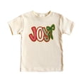 thumbnail image 5 of Ink Printed Image NOT a Yarn Patch Joy Holiday Shirt for Women, Teens & Kids Christmas Tee Natural Shirt 12 Months, 5 of 6