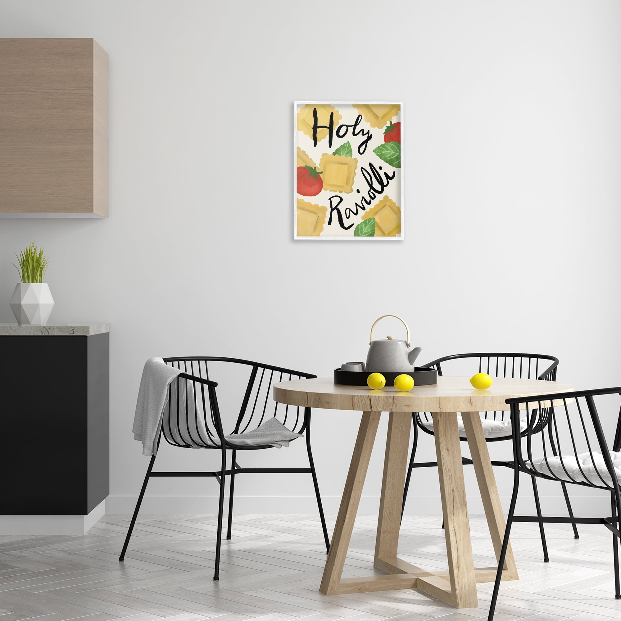 Stupell Industries Funny Holy Ravioli Food & Beverage Painting White Framed Art Print Wall Art, 16 x 20