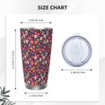thumbnail image 4 of Salouo Apricot color Skull flower Print 20oz Tumbler with Lid,Stainless Steel Vacuum Insulated Tumbler Durable Insulated Coffee Mug Thermal Cup with Splash Proof Sliding Lid-Straw Two-piece Set, 4 of 8