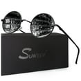 thumbnail image 5 of Sunier Round Sunglasses Retro 70s Polarized Hippie Lennon Metal Frame Men Women, 5 of 9