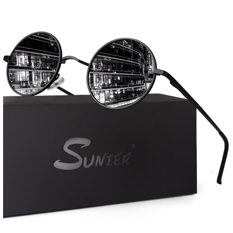 Sunier Round Polarized Sunglasses, Retro 70s photo 4