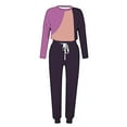 thumbnail image 7 of UAMVSH 2 Piece Sweatsuits Outfits Sets for Women Soft Jogging Workout Pants with Pockets Trendy Color Block Pullover Tops Long Sleeve Loungewear(X-LargePurple), 7 of 7