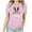 Pink, variant on Puntoco Plus Size Tops Easter Shirt for Women Happy Easter Egg Tee Cute Bunny Graphic Funny Letter Print Casual Short Sleeves Tee Tops White XL(XL)