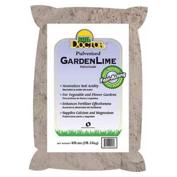 Garden Limestone - 40lb Pulverized Lime - Soil Neutralizer for Acidic Soil - Enhances Fertilizer Uptake - Vegetable & Flower Garden Use - Soil Doctor 50051550