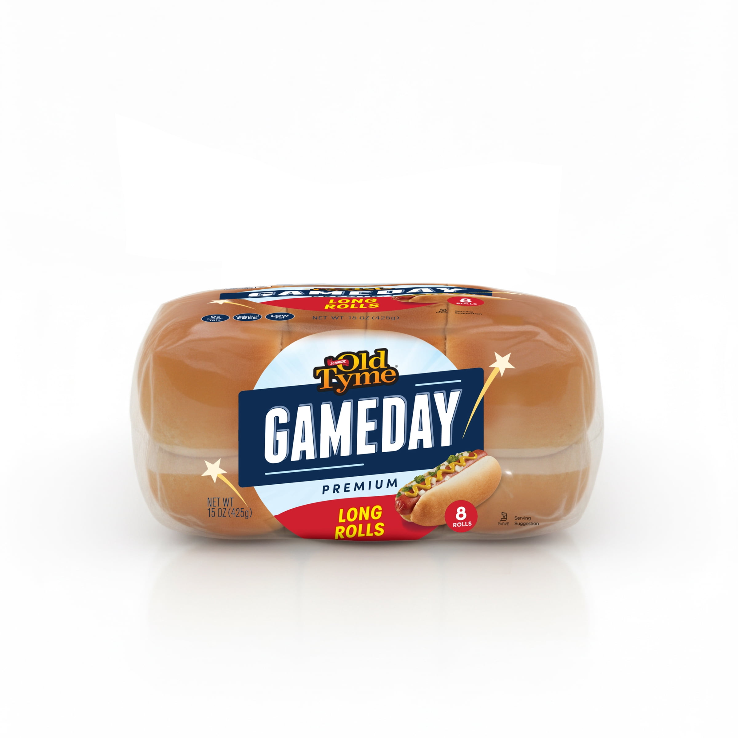 Schmidt Old Tyme Hot Dog Long Rolls 8 Count Soft Fluffy Buns 140
