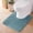 Light Blue, variant on Bathroom Contour Rug, Non Slip Bath Mat for Toilet Base, Absorbent Soft Microfiber Shaggy Bathroom Mat, U Shape Toilet Rug 20 x 20"
