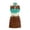 A-Brown35, variant on JAJAHO Summer Girls Tennis Dress With Pockets Sleeveless Quarter Zip Stand Collar Ice Cream Printed Slim Fit Golf Mini Dresses For Kids Teens 4-15Y