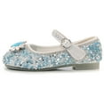 thumbnail image 2 of Dreamtale New Jelly Mary Jane Shoes Cosplay Princess Shoes for Girls(Snowflake Glitter Blue,6M US Toddler), 2 of 8