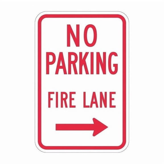 Lyle No Parking Fire Lane Sign,18" x 12" T1-2847-EG_12x18