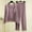 Hot Pink, variant on Juslio Womens Pajamas Solid Crewneck Modal Long Sleeve Tops and Loose Pants 3-Piece Matching Pajamas Sets L