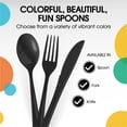 thumbnail image 5 of Exquisite Black Disposable Spoons - Black Plastic Spoons - 150 Count, 5 of 10