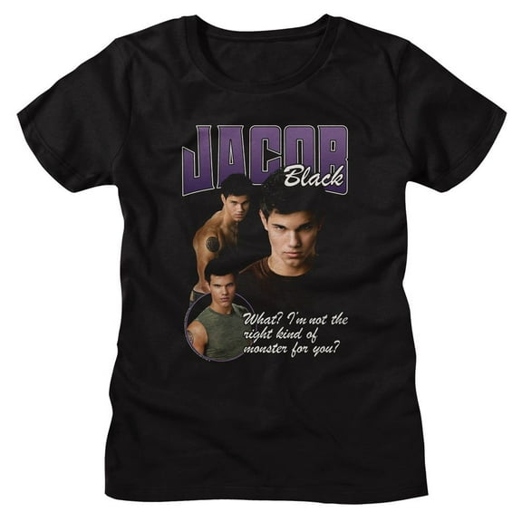 Twilight Jacob Right Kind Of Monster Black Women's T-Shirt Xl