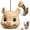 Khaki, variant on Squirrel Head Feeder Funny Face, VVQ Hanging Squirrel Feeder for Outdoor Garden, Big Mask Style Wildlife Feeding Station with Rear Fill for Backyard Patio Tree, Black