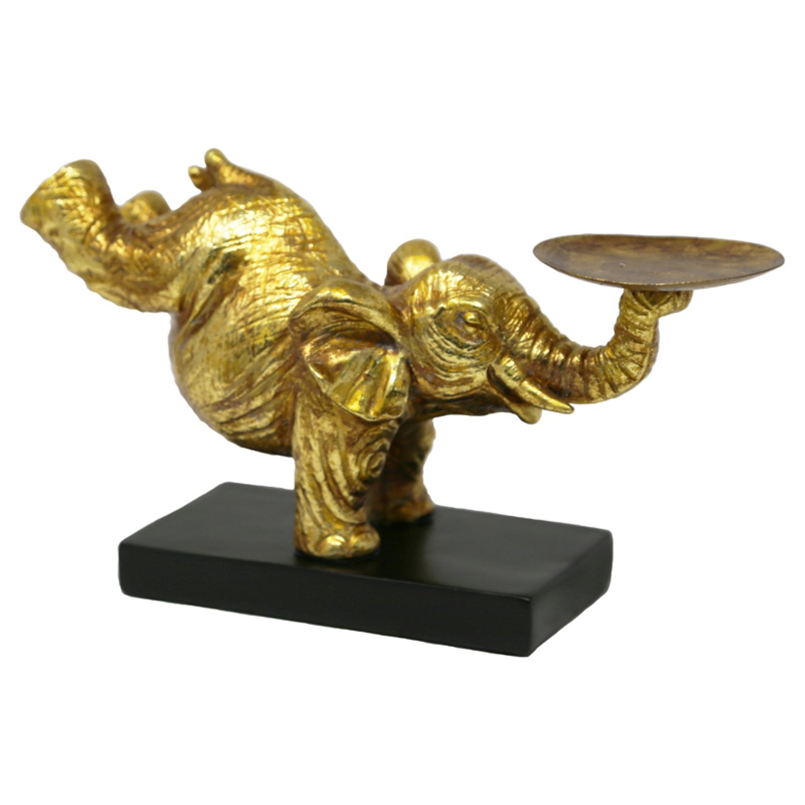 Sagebrook Home Balancing Elephant Pillar Candle Holder