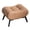 Brown_40CM, variant on Small Foot Stool Ottoman For Couch Rectangle Footrest Ottoman Bench With Metal Legs For Living Room Leather Shoe Stool For Entryway, Office, Bedroom, Closet