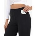 thumbnail image 3 of Vaqueros TONIRY de pierna ancha para mujer, talle alto, color negro, 3 of 6