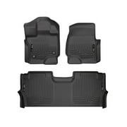 Husky Liners by RealTruck Weatherbeater | Compatible with 2021-2024 Ford F-150 (Includes 22-24 Lightning Model) SuperCrew, (w/Fctry Underseat Storage Box)-Front & 2nd Row Liner-Black, 3 pc | 94121