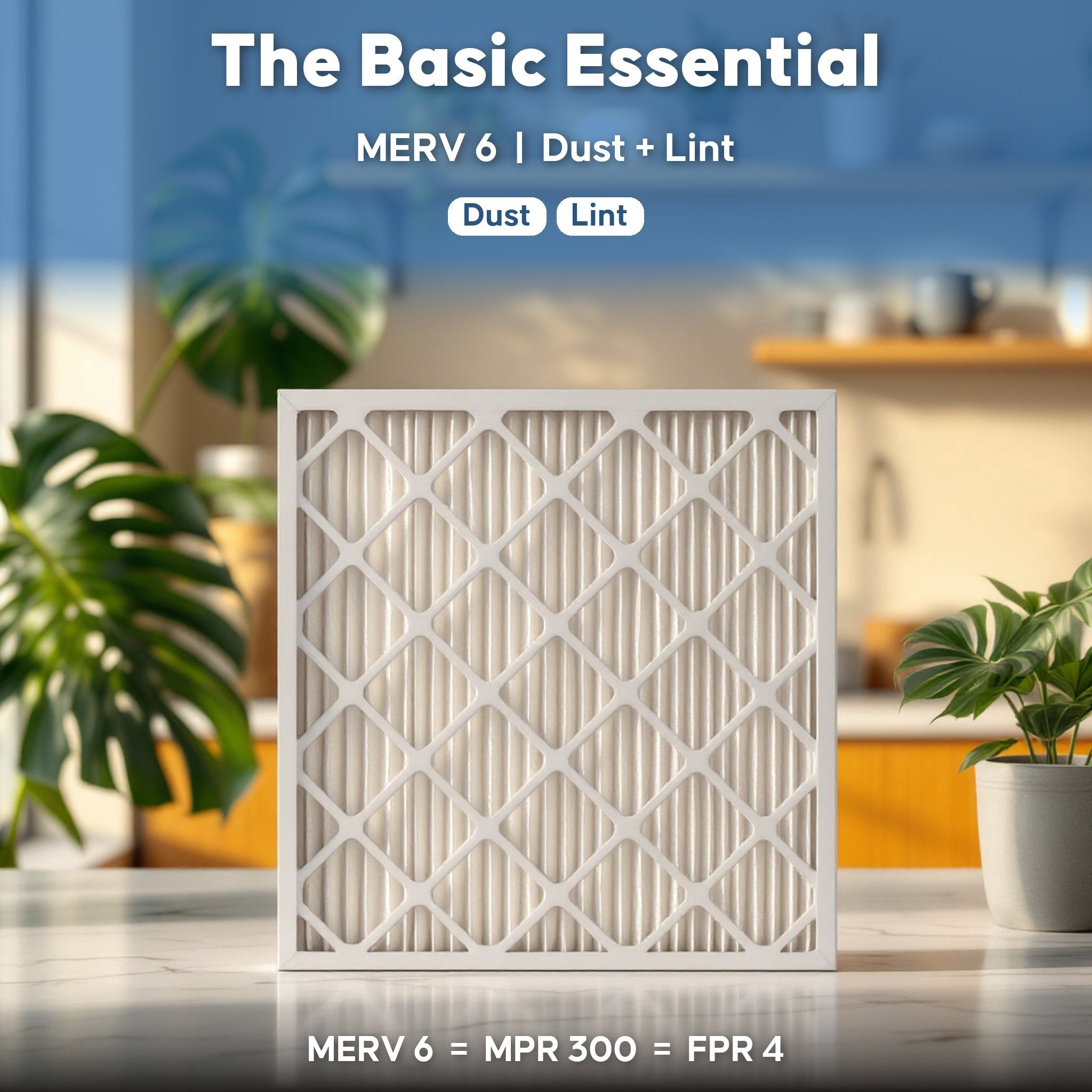 Aerostar 18x18x1 MERV 6 Air Filter, Pleated AC Furnace HVAC, Dust Lint Control, 6 Pack