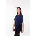 thumbnail image 6 of USBD Premium Port Access Chemo Tshirt Recovery Dual Access Tee Side Open Shirt Size: XX-Large, Color: Navy/Women, 6 of 6