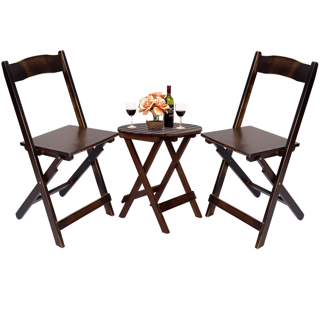 Folding Bamboo Patio Chairs Set Of 2 Outdoor Indoor 