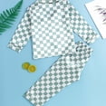 thumbnail image 6 of Zanarzt Valentines Pajamas for Girls Pajamas Silk PJS Set Satin Sleepwear Long Sleeve Jammies for Kids Button Down Nightwear Loungewear Mint Green,4-5 Years, 6 of 9