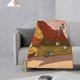 thumbnail image 4 of Manta con estampado multicolor, franela súper suave, ligera y esponjosa, manta de cama Courage The Cowardly Dog, 4 of 8
