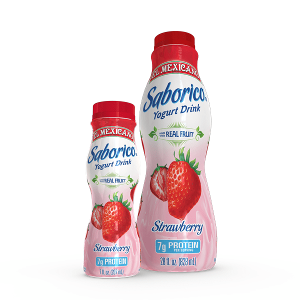 El Mexicano Saborico, Strawberry Protein Yogurt Drink 7 fl oz Bottle