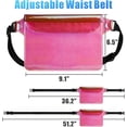 thumbnail image 4 of Waterproof Fanny Pack - Waterproof Phone Pouch with Waist Strap - Beach Accessories Waterproof Pouch Dry Bag Keep Phone Valuables Safe for Beach Surfing Kayaking Boating Fishing,Pink, 4 of 7