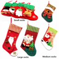 thumbnail image 3 of Calcetines de Feliz Navidad, saco de adornos de árbol de Navidad, bolsa de dulces de regalo, telas lindas con múltiples estilos para elegir, 3 of 4