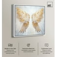 thumbnail image 2 of Elegant Angel Wings Canvas Elegant White Gold Wall Art by Art Remedy, White Frame, 40" x 40", 2 of 7