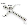 thumbnail image 1 of Cross Wrenches Sleeve 5.5-17mm Glow Plug Socket Hex Driver Hexagon Spanner Wheel Repair Tools for Rc Car Truck Crawler, 1 of 9