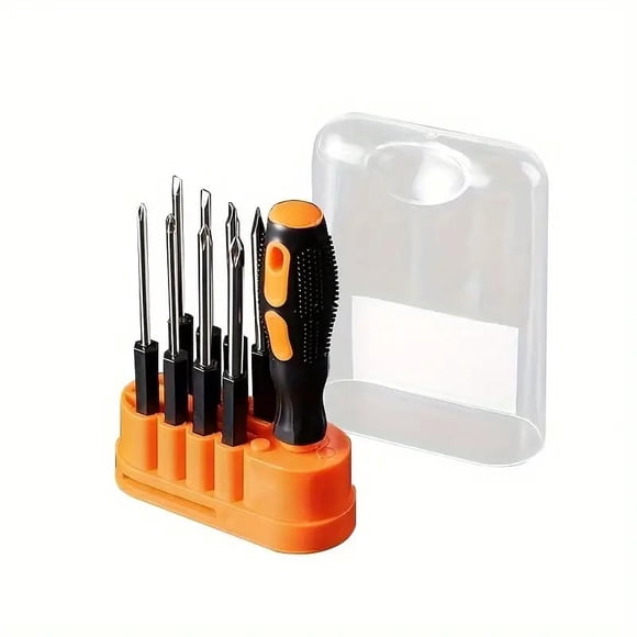 8 In 1 Screwdriver Set With Non-Slip Handle | Small Screwdriver Repair Tool Kit | For Iphone, Ipad, Computer, Watch, Glasses, Camera, Electronic Repair Tool - T 8-1 | Compact & Portable
