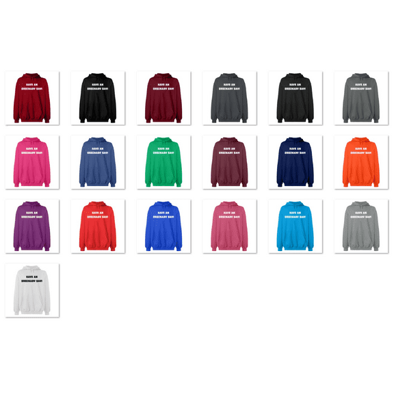 OXI Hoodie Sweatshirt - Have An Ordinary Day, Basic Casual Hoodie for Men's and Women Fleece Hoodie Long Sleeve - Antiquee Cherry Small